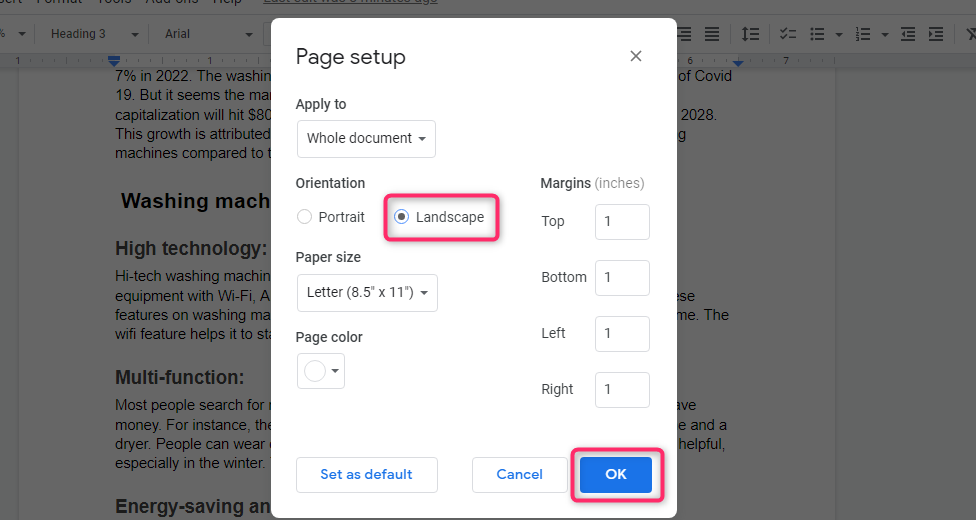 How To Make Page Horizontal In Google Docs