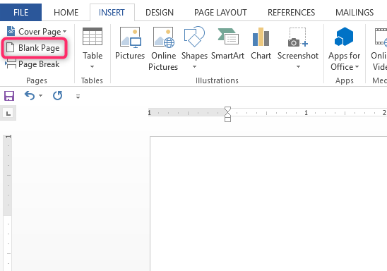 How to Insert a Blank Page in MS Word? - GeeksforGeeks