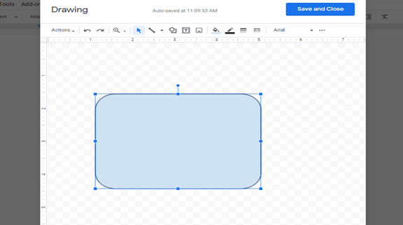 how to add shapes in google docs mobile