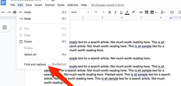 How To Word Search On Google Docs