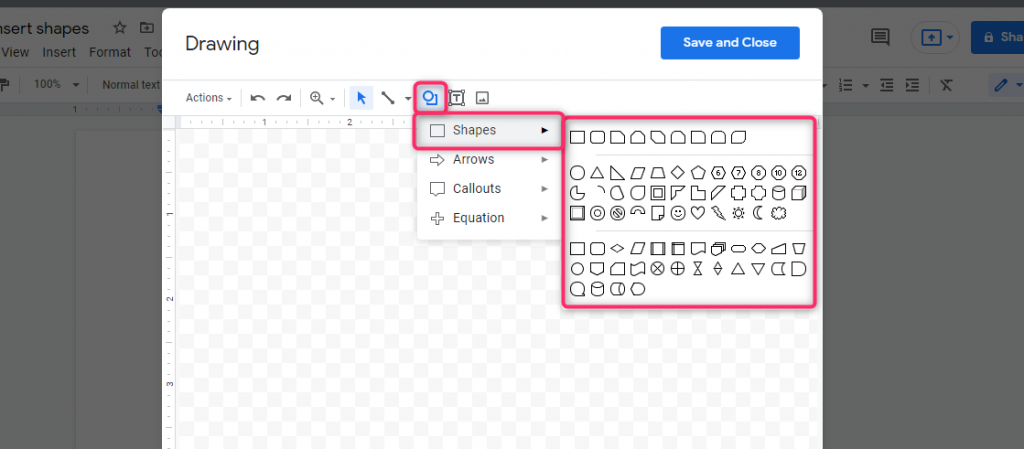 How To Insert A Shape In Google Docs Docs Tutorial