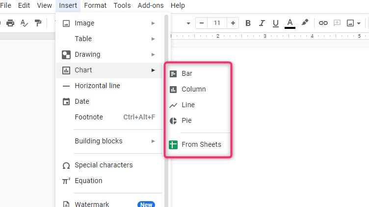 How To Make Chart On Google Docs