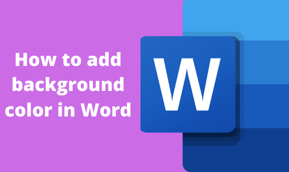 How to add background color in Word