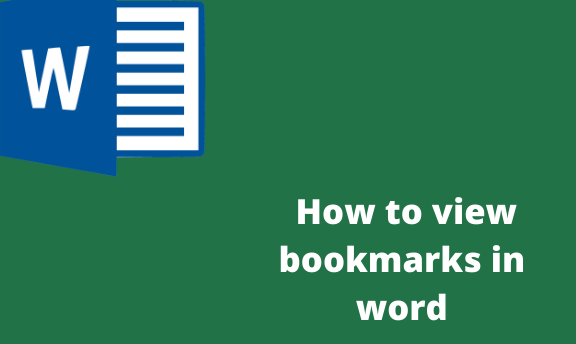 How to view bookmarks in word