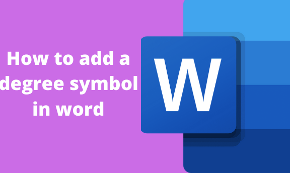 How to add a degree symbol in word