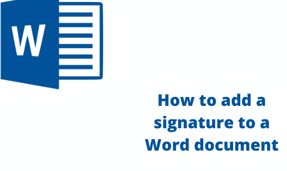 how to add a signature to word