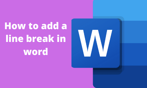 How to add a line break in word