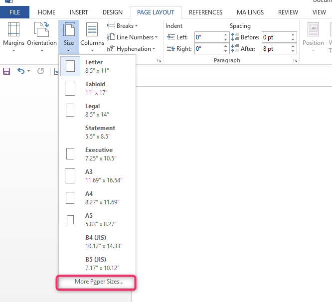 How To Change Paper Size In Word 2019