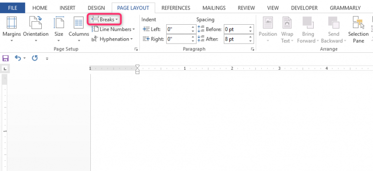  How To Add A Blank Page In Word At The End Docs Tutorial