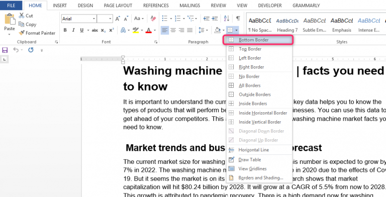 how-to-add-a-bottom-border-in-word-docs-tutorial