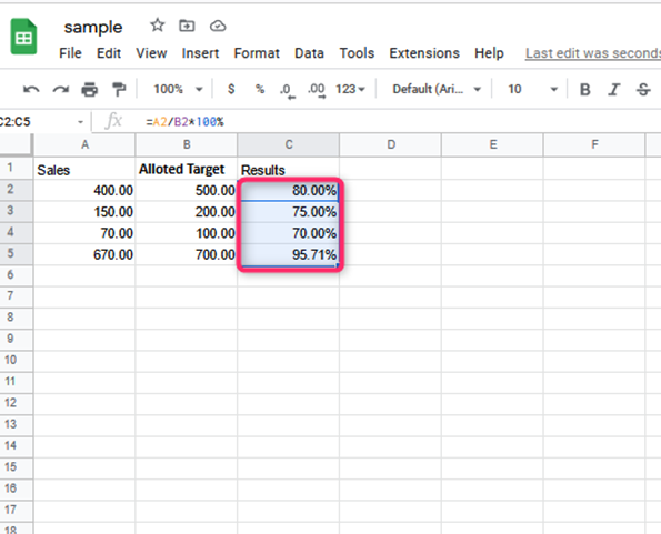 how-to-calculate-percentage-using-google-sheets-docs-tutorial