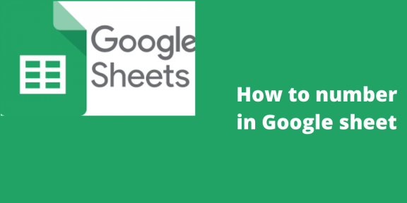 How to number in Google sheet