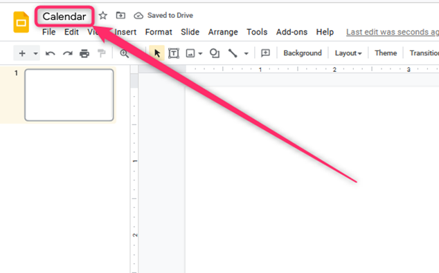 How To Create A Calendar In Google Slides Docs Tutorial