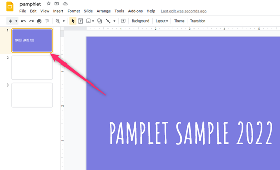 How To Make A Pamphlet On Google Slides