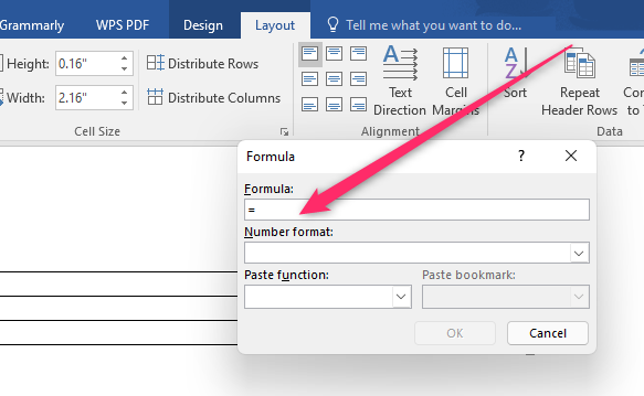 How To Add Formula In Word Docs Tutorial