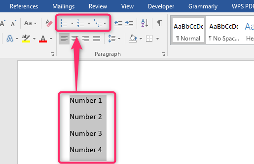 word auto number pages