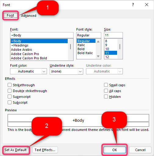 How To Set Default Settings In Word 2010