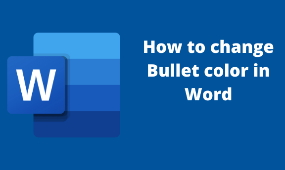 How to change Bullet color in Word