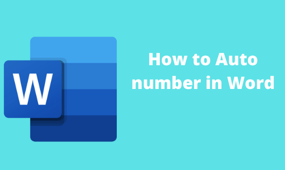 How to Auto number in Word