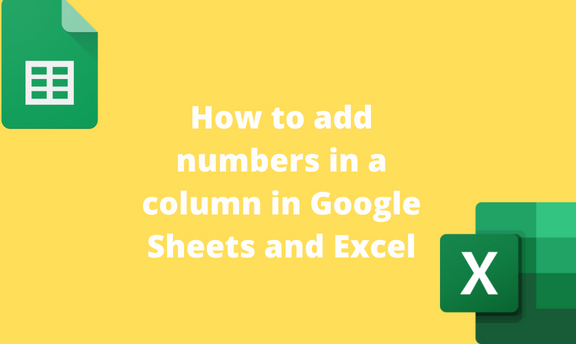 How To Add Numbers In Google Sheets Column