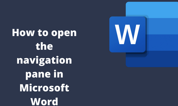 How to open the navigation pane in Microsoft Word