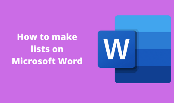 How to make lists on Microsoft Word