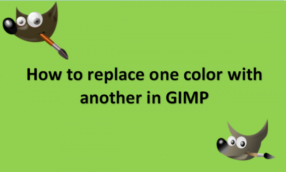 How to replace one color with another in GIMP