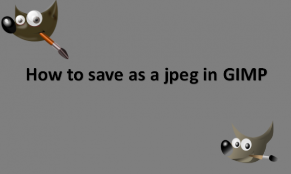 How to save as a jpeg in GIMP