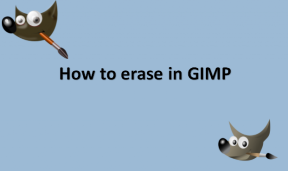 How to erase in GIMP