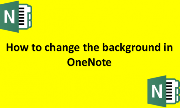 How to change the background in OneNote