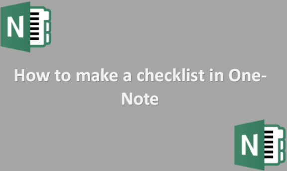 How to make a checklist in OneNote