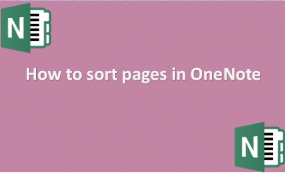 How to sort pages in OneNote